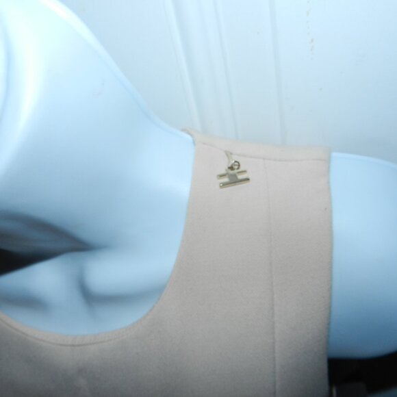 Elisabetta Franchi A-Line Shift Midi Dress Cream/Gray EU 40 🆕⌚📦🏃💨🚚 - Picture 11 of 16